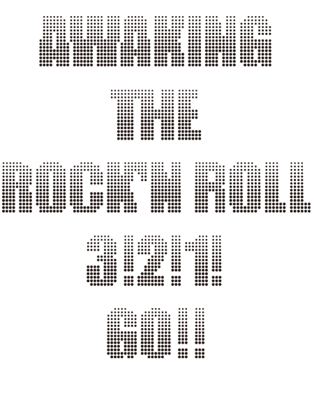 イングリッシュ文字ROCK'NROLL スタイリッシュイラスト
