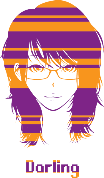 眼鏡の女の子 かわいいイラスト