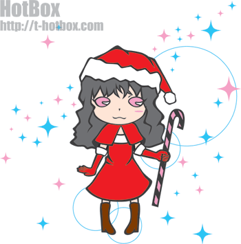 Christmasキャラデザイン 女の子三頭身