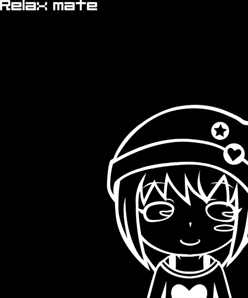 リラックスメイト キュートな女の子イラスト