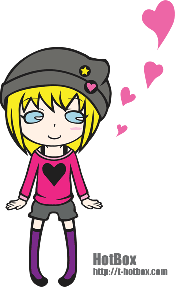 キャラクターデザイン ニット帽のかわいい子