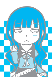 SWEETガールイラスト「スウィートネス」青