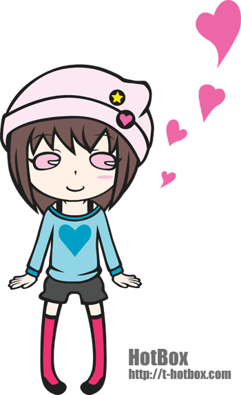 可愛い女の子イラスト ポップなキャラクター