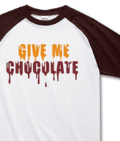 とろける文字デザイン「GIVE ME CHOCOLATE」オレンジ