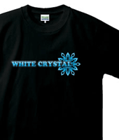 雪の結晶デザイン「WHITE CRYSTAL」青