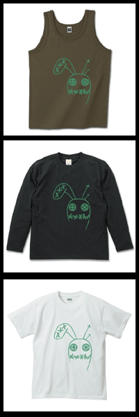ウサギプリントのファッションアイテム Tシャツ タンクトップ ロンティ