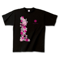 雪の結晶デザインTシャツ「冬の落し物」ピンク