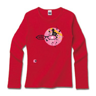 メガネデザインTシャツ「lucky」pink