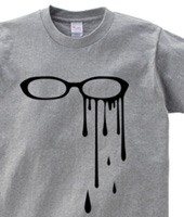 ユニークTシャツ「トロケルメガネ」ブラック