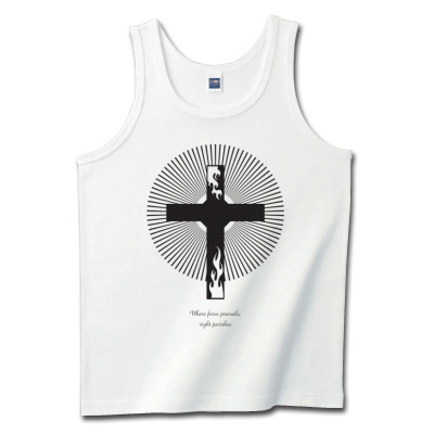 炎と十字架のデザインTシャツ販売